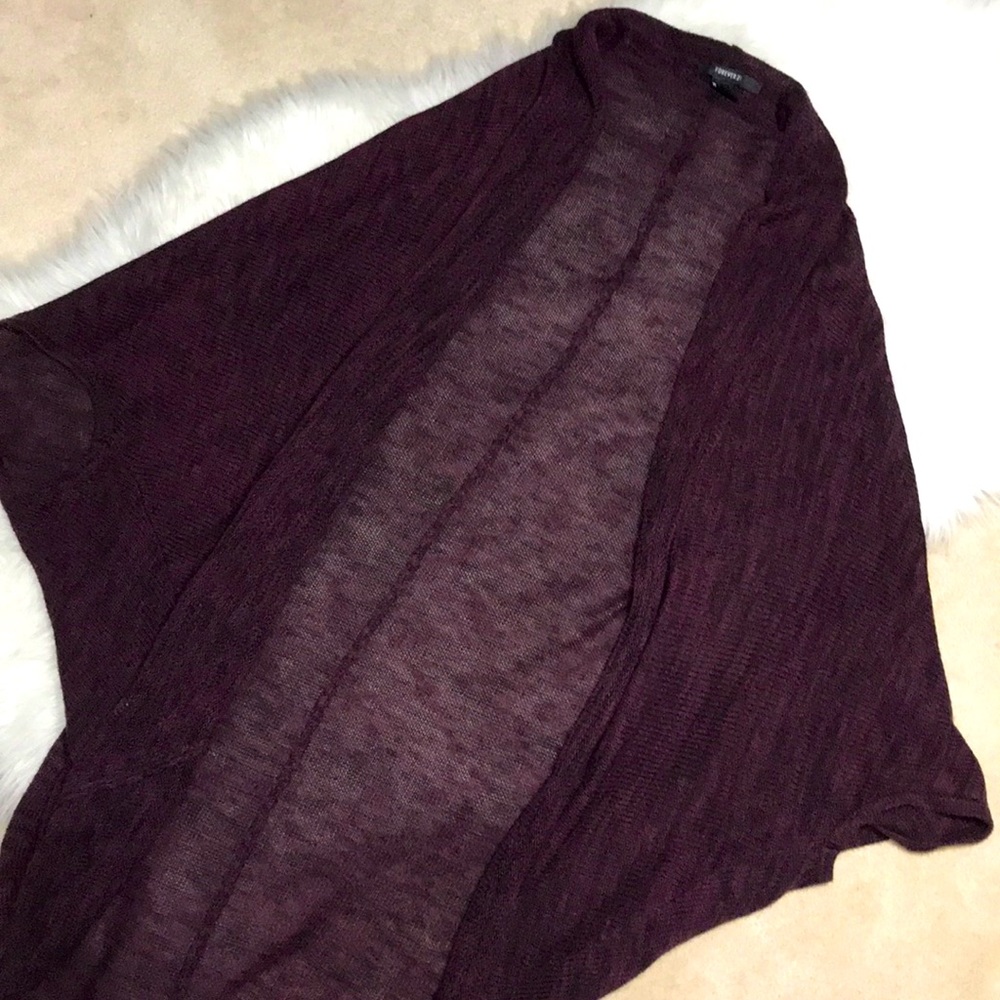 F21 Marled Knit Batwing Cardigan
